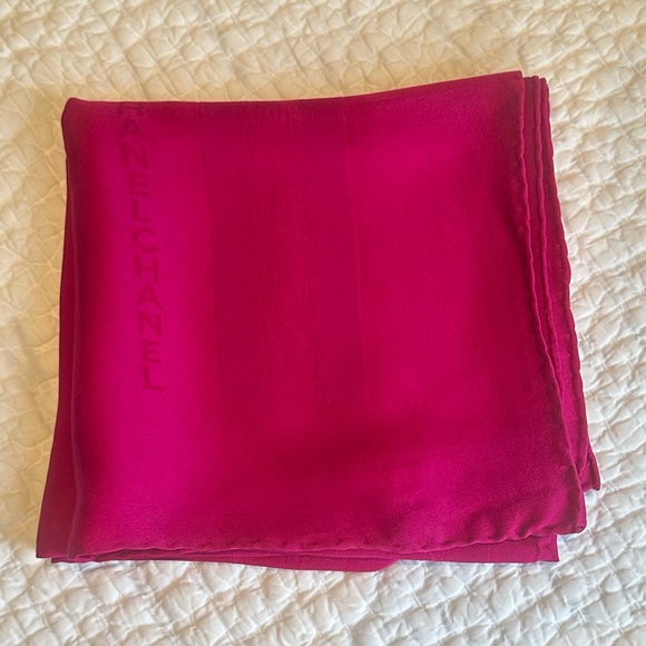 CHANEL Fuchsia Silk Scarf - 32.5” x 33.5” - Picture 1 of 13